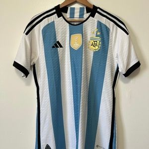 Argentina 2022 3 Star Winner *Authentic* Home Player Jersey (Limited Edition)